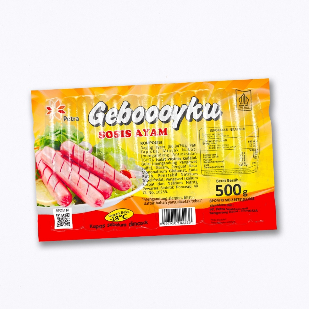 

GEBOOOYKU Sosis Ayam Putih 20s 500 Gram