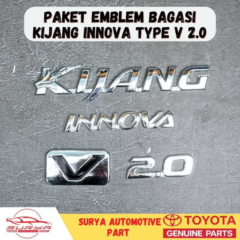 Paket Emblem Bagasi Kijang Innova (2005-2015) Type V 2.0