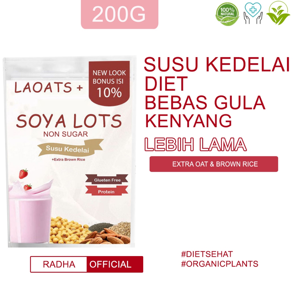 

Susu Kedelai Bubuk Oat Milk Tinggi Protein Meal Replacememt Penurun Berat Badan Non Sugar Laoats