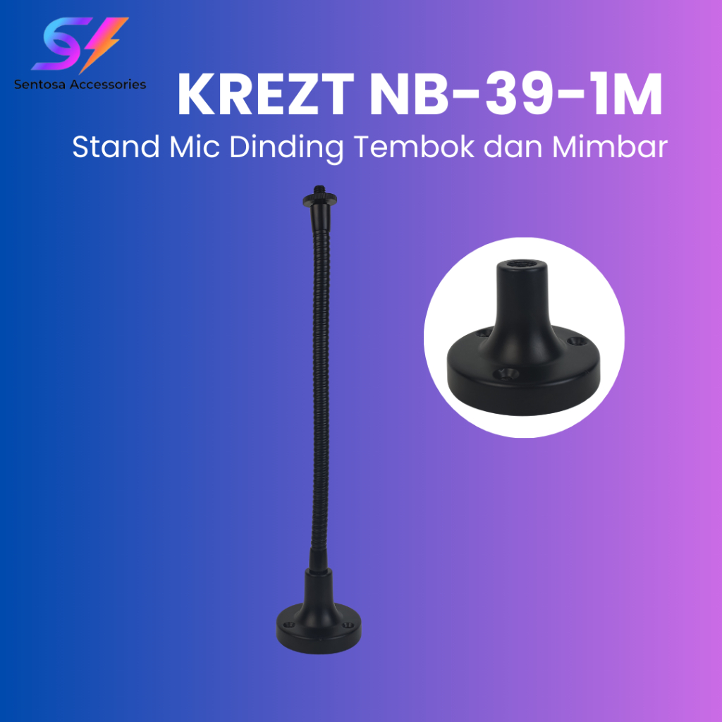 Stand Mic Imam KREZT NB-39-1M | Stand Mic Dinding Tembok Stand Mic Mimbar | Stand Mic Spiral Imam da