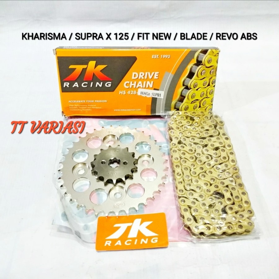 Gear Set TK 428 Supra x 125 - Blade - Revo Absolute &amp; Rantai HS