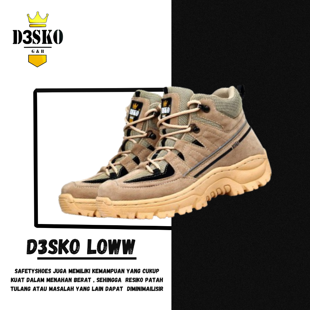 Sepatu Boots Cocok Untuk Pria Pedro Safety Pria Ujung Besi Warna Cream