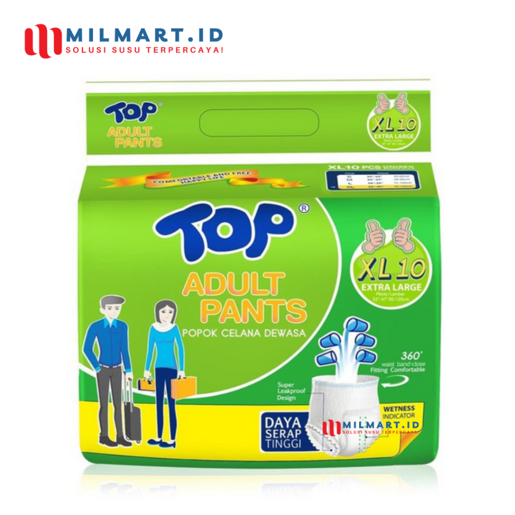 TOP ADULT PANTS XL 10 POPOK CELANA DEWASA ADULT DIAPERS DEWASA PAMPERS CELANA DEWASA