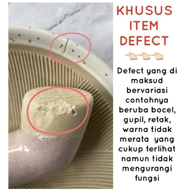 Cobek Estetik Minor Defect (Reject) Cobek Keramik Estetik Defect