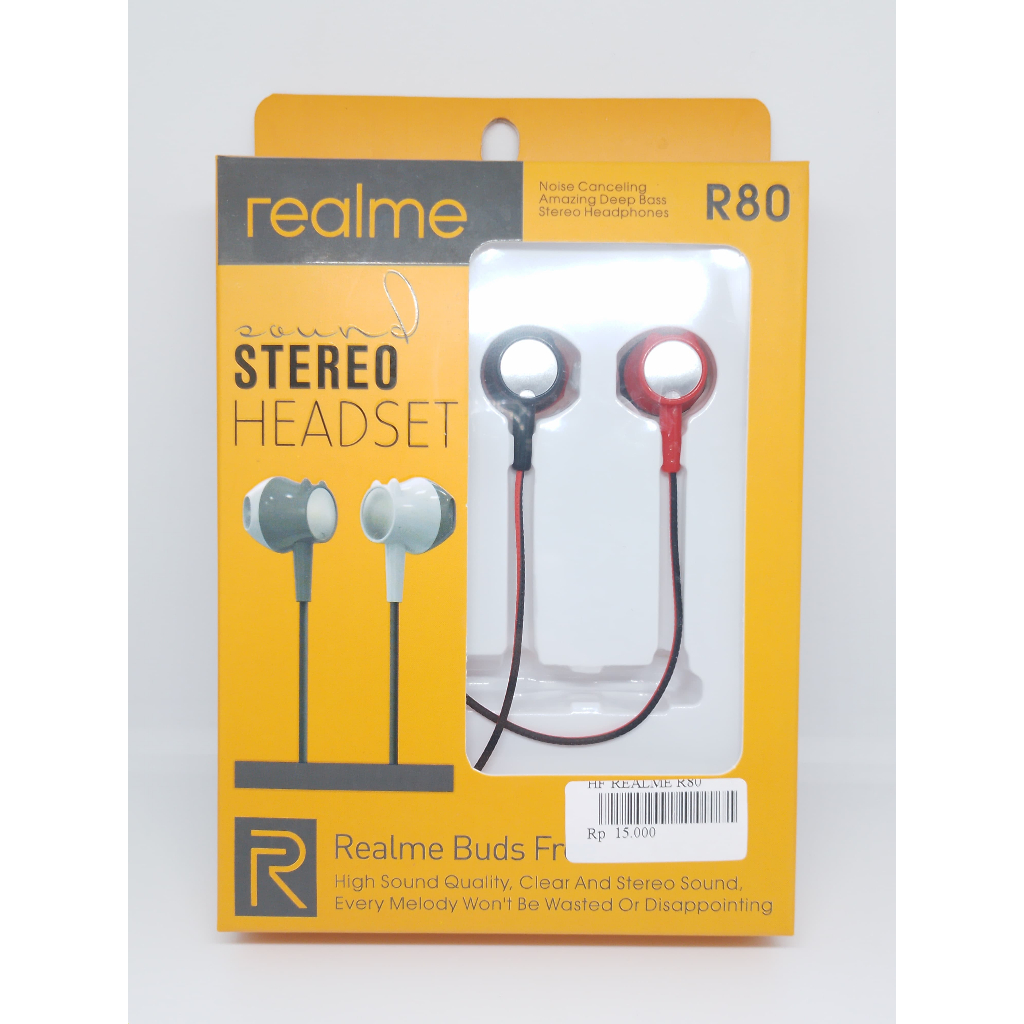 Realme Headset SK-R80 With Mic Earphone Handsfree Super Bass