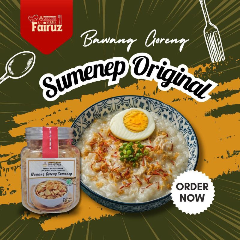 

Bawang Goreng Sumenep Original Tin's Kitchen Kemasan Unyu 65 gram