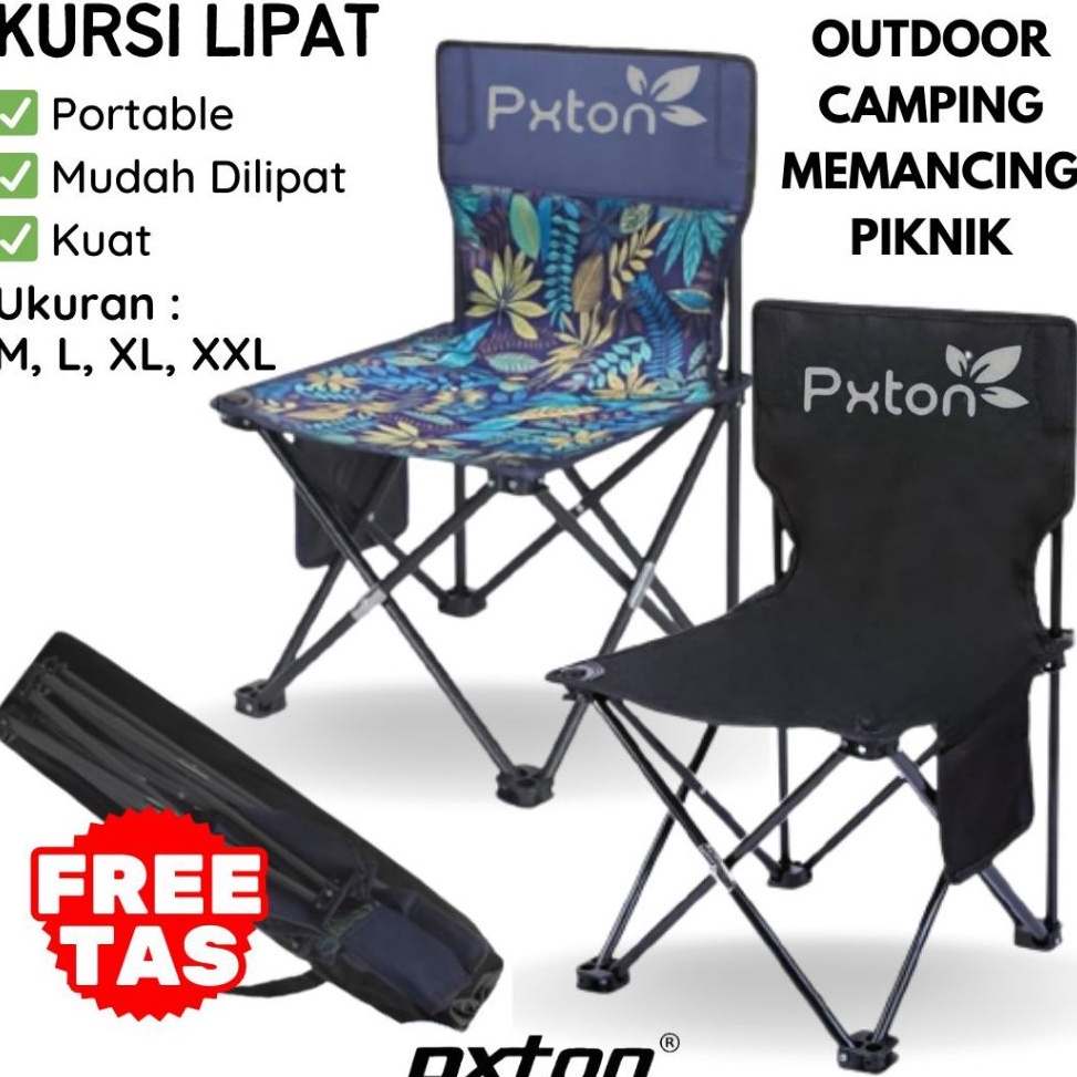 Terlaris PXTON  Kursi Lipat Camping Outdoor Portable Kursi Gunung  Bangku LIPAT  kursi murah  Tenda 