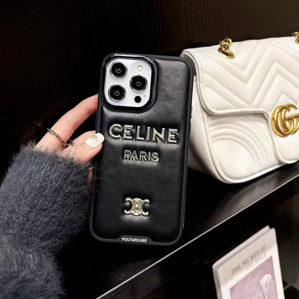 celine case black series Chanel Leather Case iphone 15 Pro Max 14 Pro Max Phone Case 13 Pro Max Prot