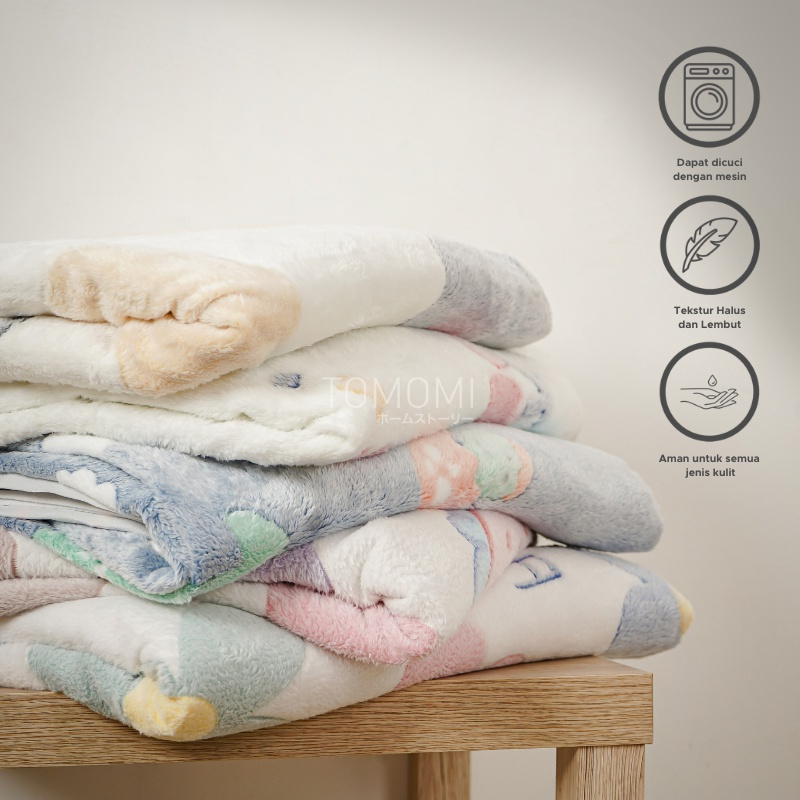 TOMOMI - BLANKET FLEECE KIDS -Perlengkapan Rumah > Kamar Tidur > Selimut  150X200