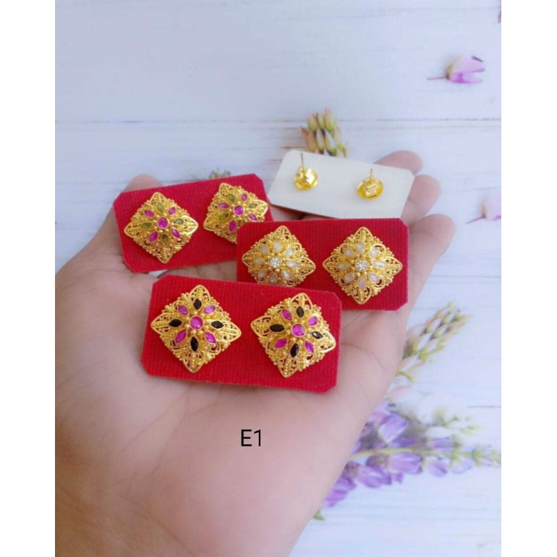 Giwang tembaga lapis emas 24k new