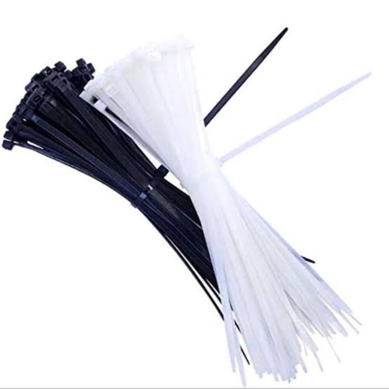 

Kabel Ties Kabel UK 4.8×250mm Hitam Dan Putih Isi 100 pcs