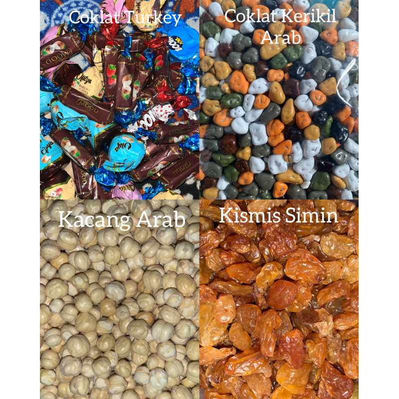 

Kacang Arab | Kismis | Coklat Kerikil | Coklat Arab 500 Gram