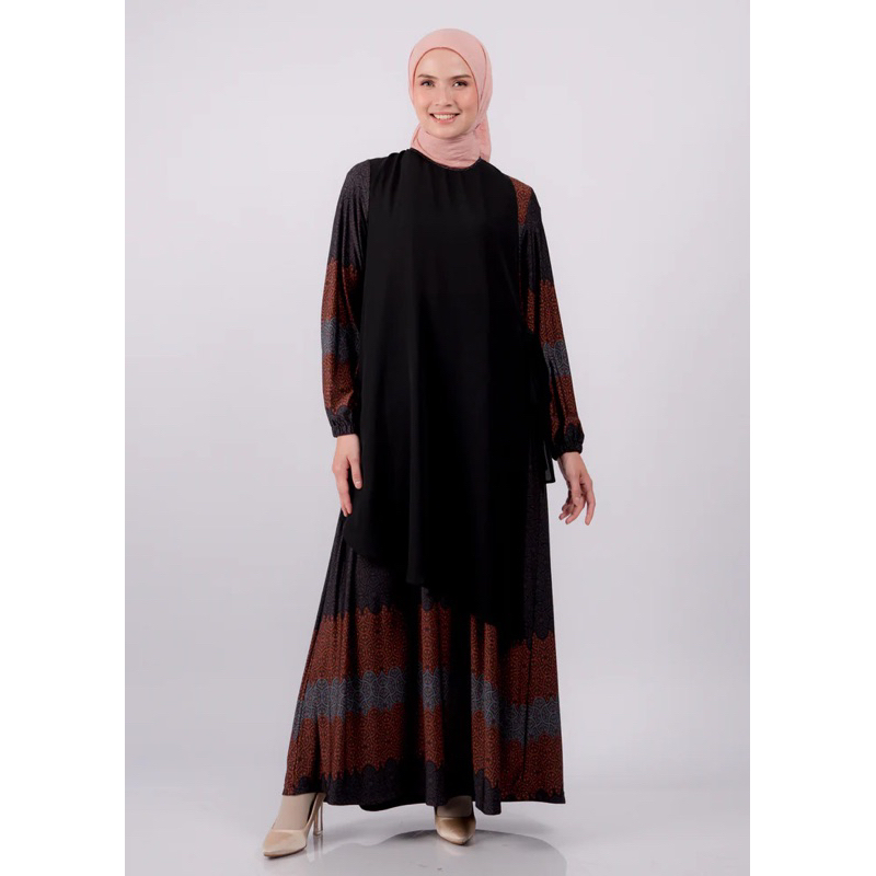 Gamis Spandex Layer Al Maturidi Elzatta Hijab Dress Muslim Couple Family