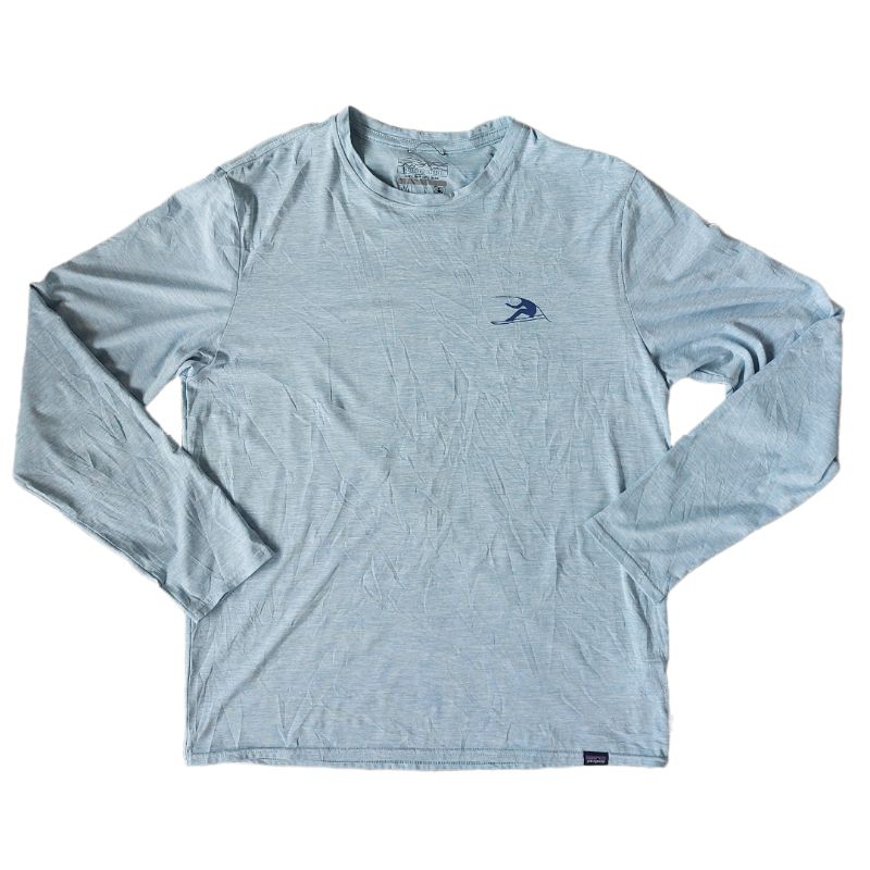 Patagonia Capilene Cool Daily 1973 Graphic Longsleeve Sky Blue size M