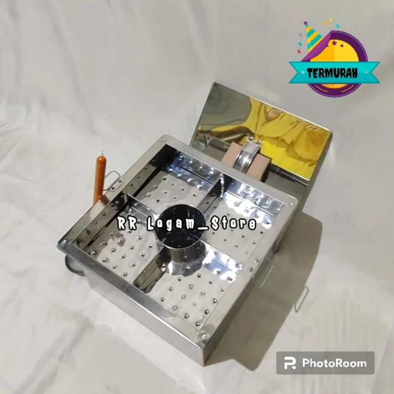 Dandang bakso malang/Dandang Bakso kotak sekat 4 ukuran 30x30x20