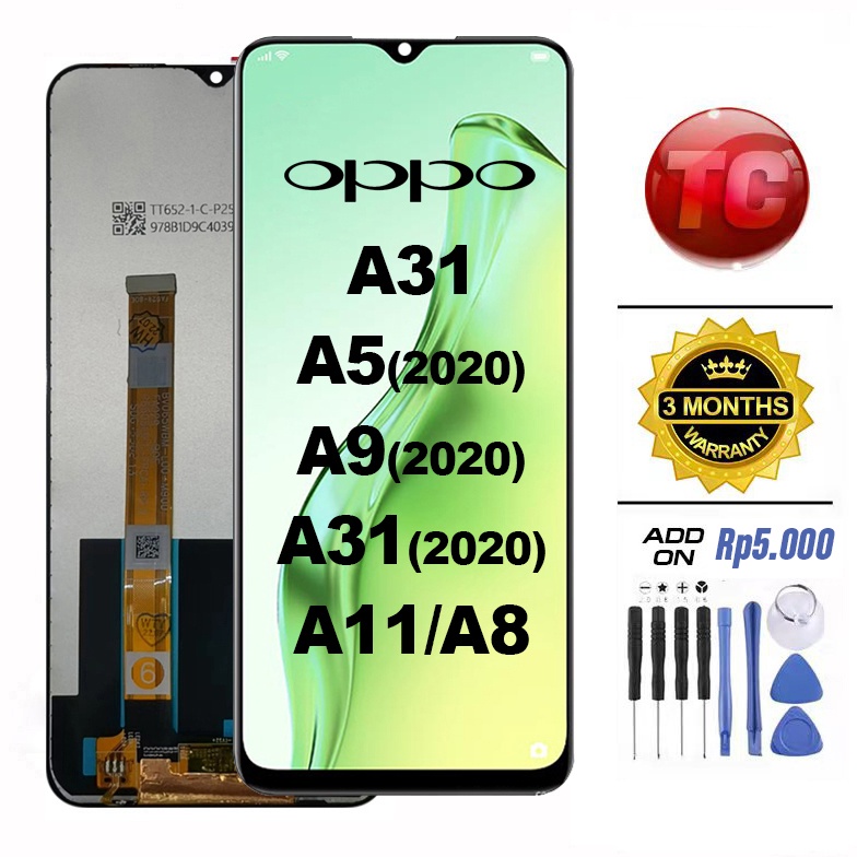 LCD OPPO A31  OPPO A5 22  A9 22  A31 22  A8 A9 A11 A11X  Realme 5i Realme C3 Realme 5 5S Narzo 2A 1A Original 1 LCD TOUCHSCREEN Fullset Crown Murah Ori Compatible For Glass Touch Screen Digitizer ART A9L9