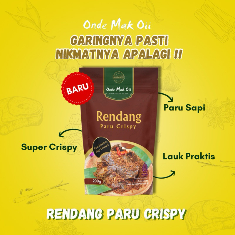 

RENDANG PARU CRISPY 200gram - Onde Mak Oii | Cobain Sensasi Makan Rendang Paru Kriuk