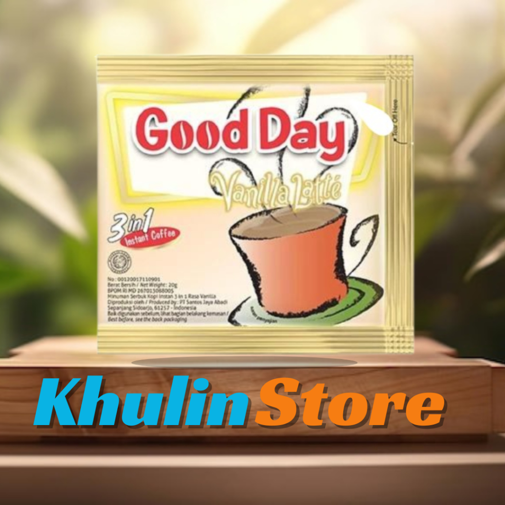 

Kopi GOOD DAY Vanilla Latte 1 Renceng (10pcs X 20gr)/Kopi Instan Tanpa Ampas/Kopi Instant/Kopi Seduh/Instan Coffe/Good Day Vanilla Latte/Minuman Sachet/Kopi Sachet/Obat Ngantuk/Kopi Hids/Kopi Hits/Kopi Jaman Now/Kopi Kekinian