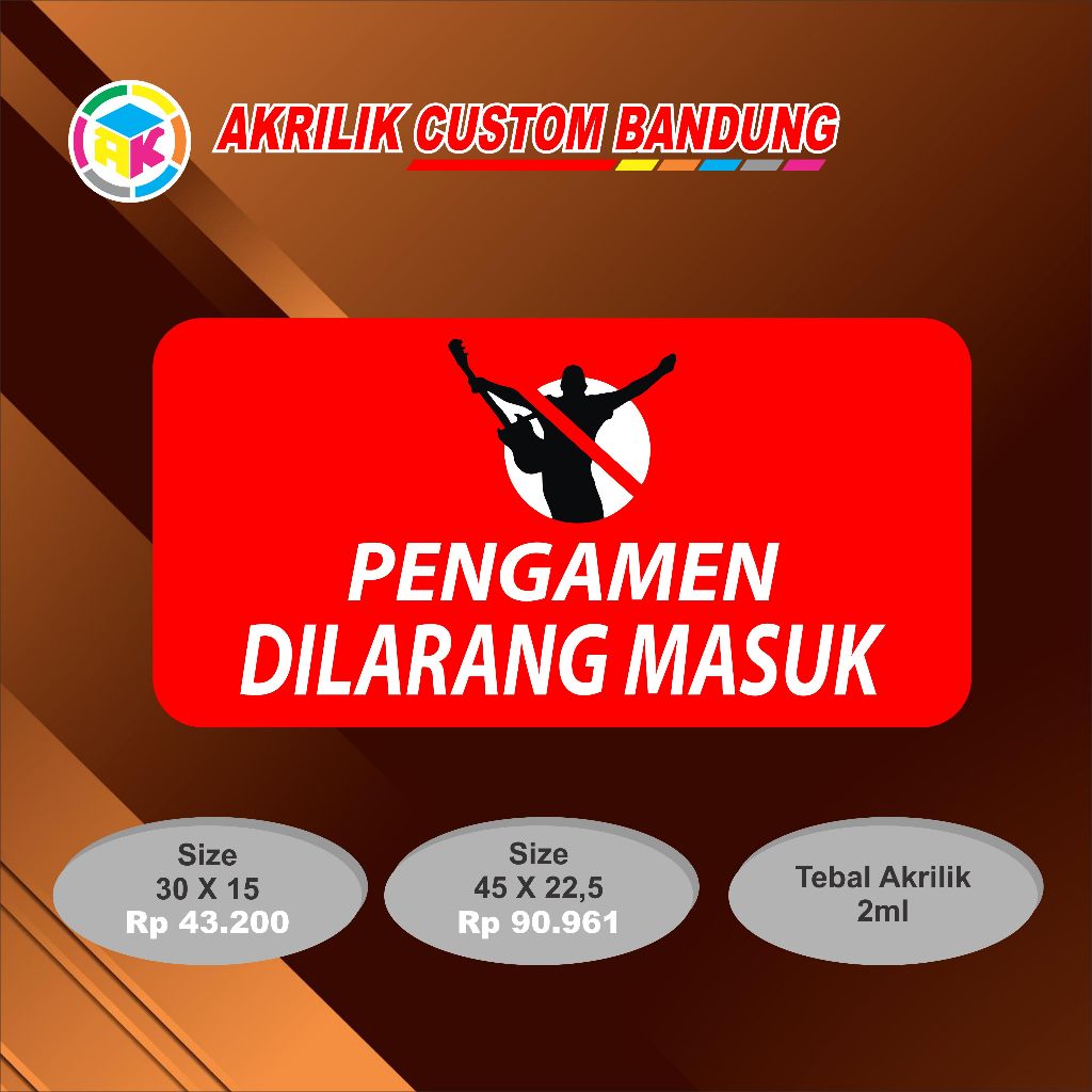 

Akrilik Sign Ngamen Spuasnya Acrylic Signage Sign board