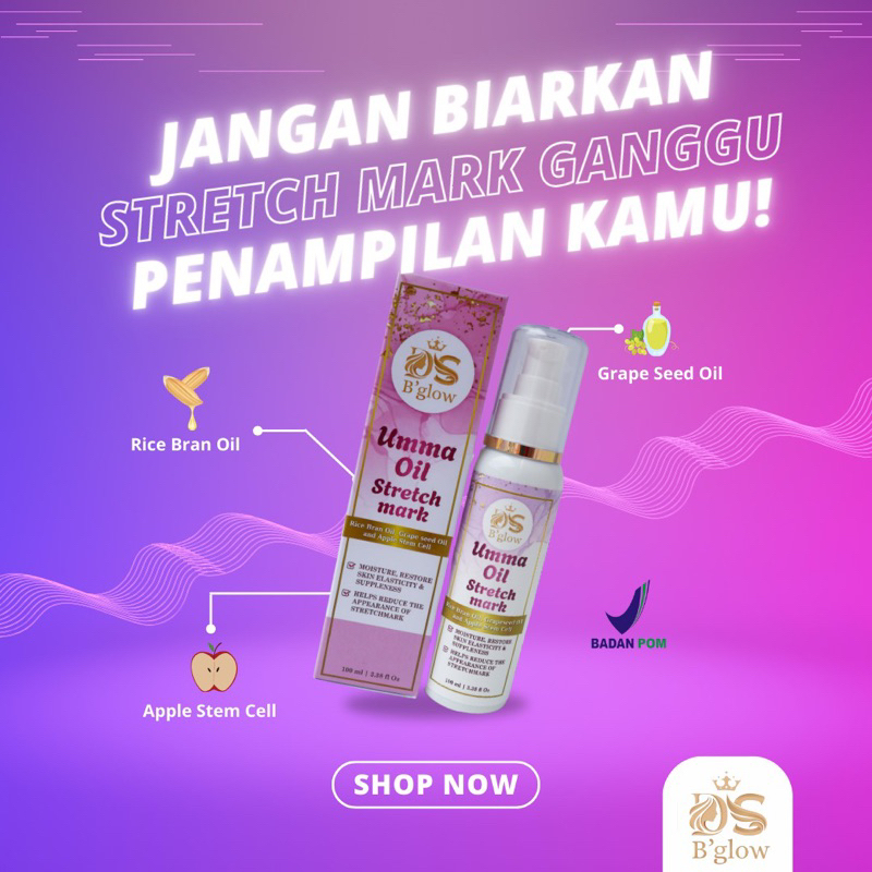 Umma Oil Stretchmark DS B'GLOW by Debs Bjm  Ready Agen Resmi ✨