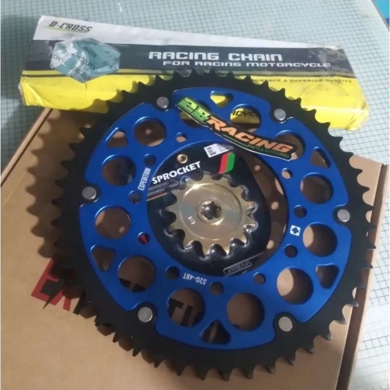 gear gir set klx / dtracker 150 ukuran 520