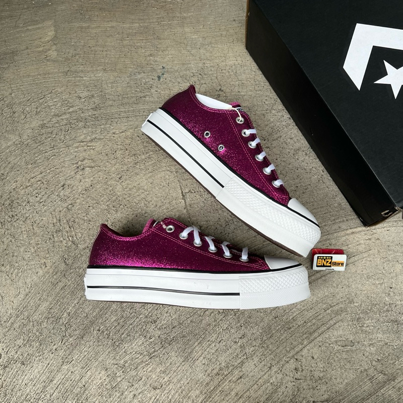 Converse CTAS Lift Platform Sparkle Party Purple Egret