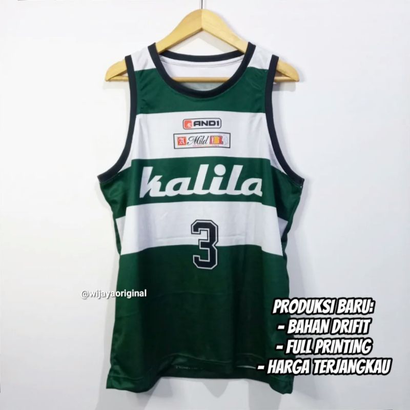 JERSEY BASKET IBL REPRO KALILA JAKARTA #3 KELLY PURWANTO - HIJAU