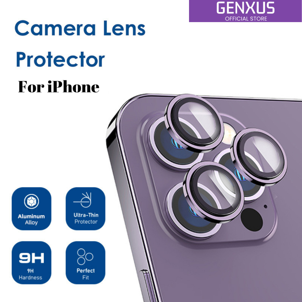 Genxus Lens Camera Protector Ring for Iphone 13 12 11 Pro Max 13 12 11 Mini Full Covarage Anti Strac