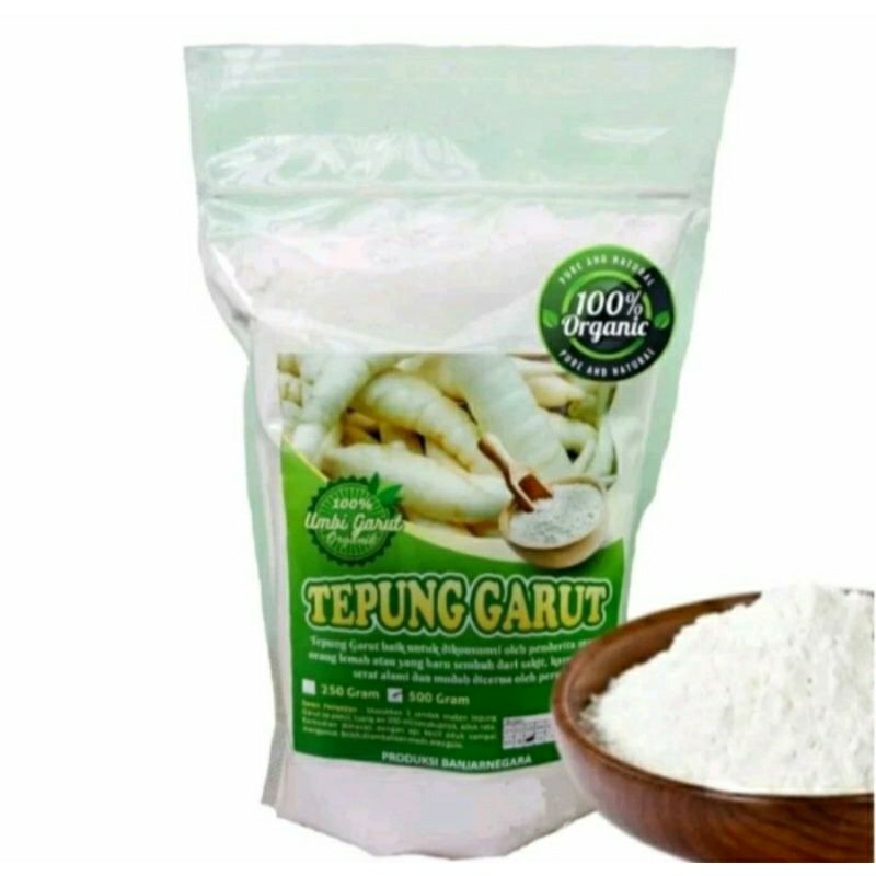 

TEPUNG GARUT/TEPUNG IRIT/TEPUNG SAGU PATI GARUT 250GR