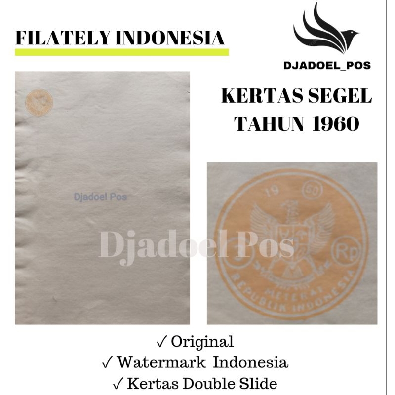 

KERTAS SEGEL TAHUN 1960 Double Asli