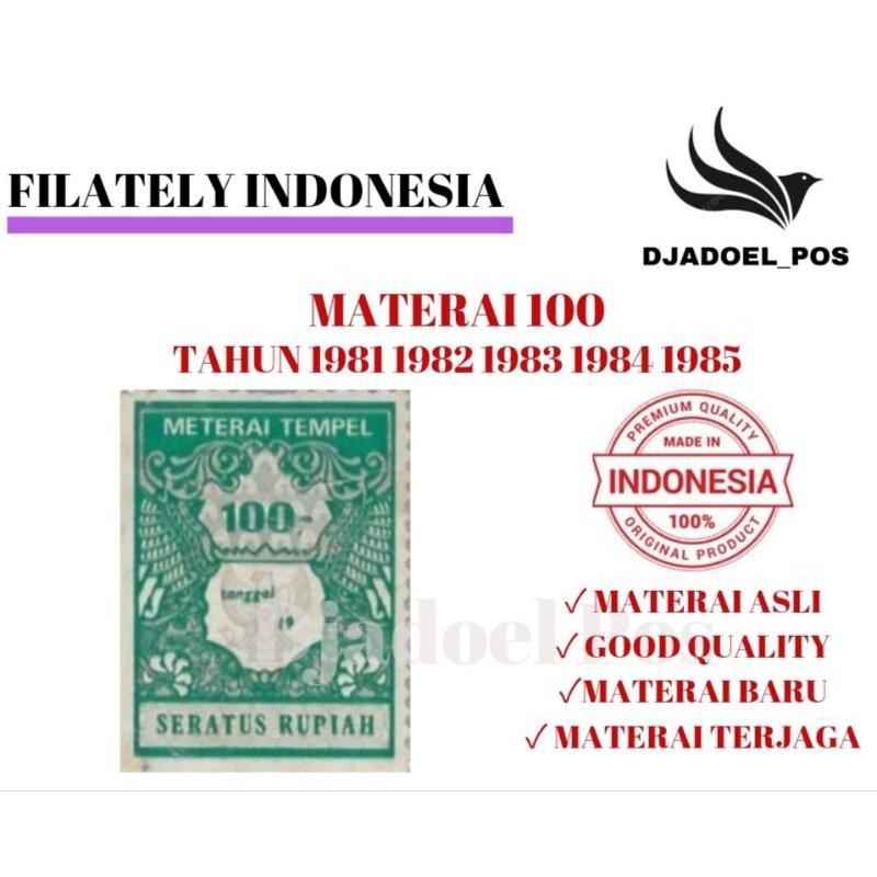 

MATERAI 100 TAHUN 1980 1981 1982 1983 1984 1985