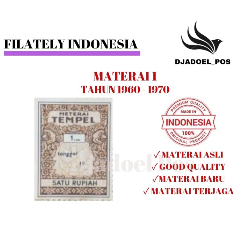 

MATERAI 1 TAHUN 1960 - 1970