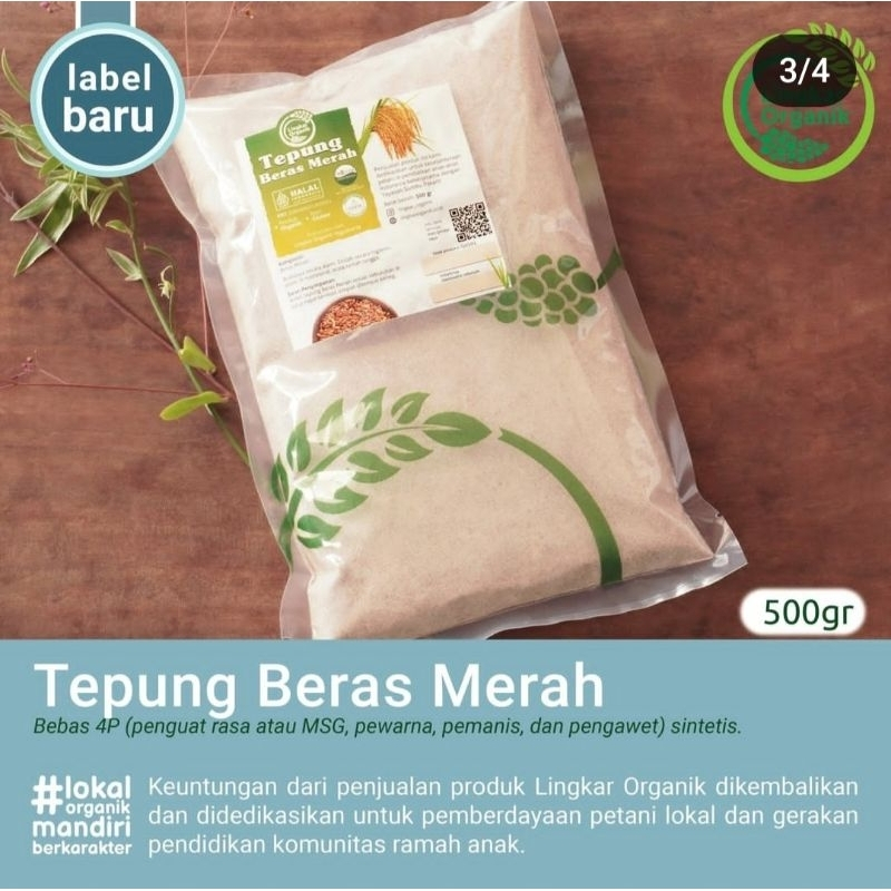 

[500gram] Tepung Beras Merah Lingkar Organik