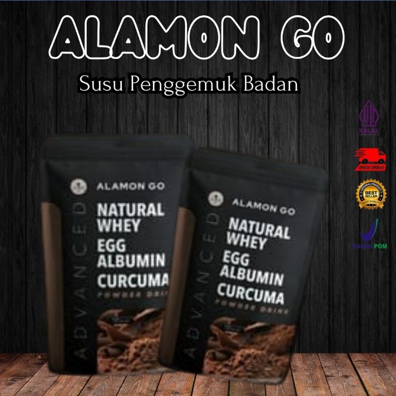 

Penambah Berat Badan Alamon GO Natural Whey + Albumin + Temulawak Susu Penambah Berat Badan Penggemuk dan Penambah Nafsu Makan