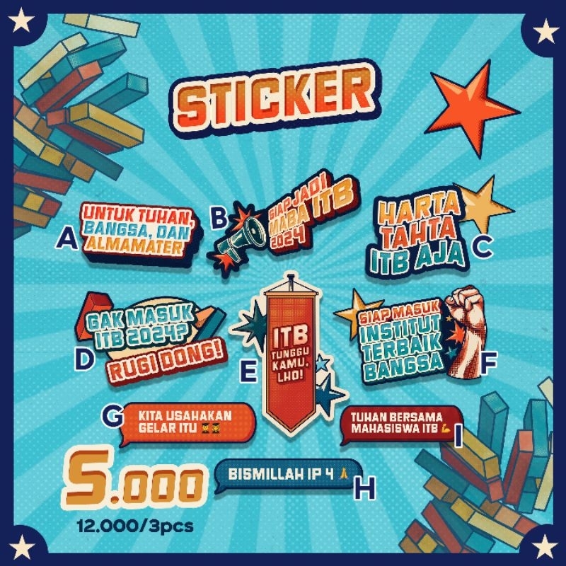 

STICKER CAMABA ITB/STICKER MEME ITB/STICKER SEMANGAT MASUK ITB/STICKER MABA ITB/STICKER UNIVERSITAS/STICKER VINYL PREMIUM/UNIVERSITY STICKER