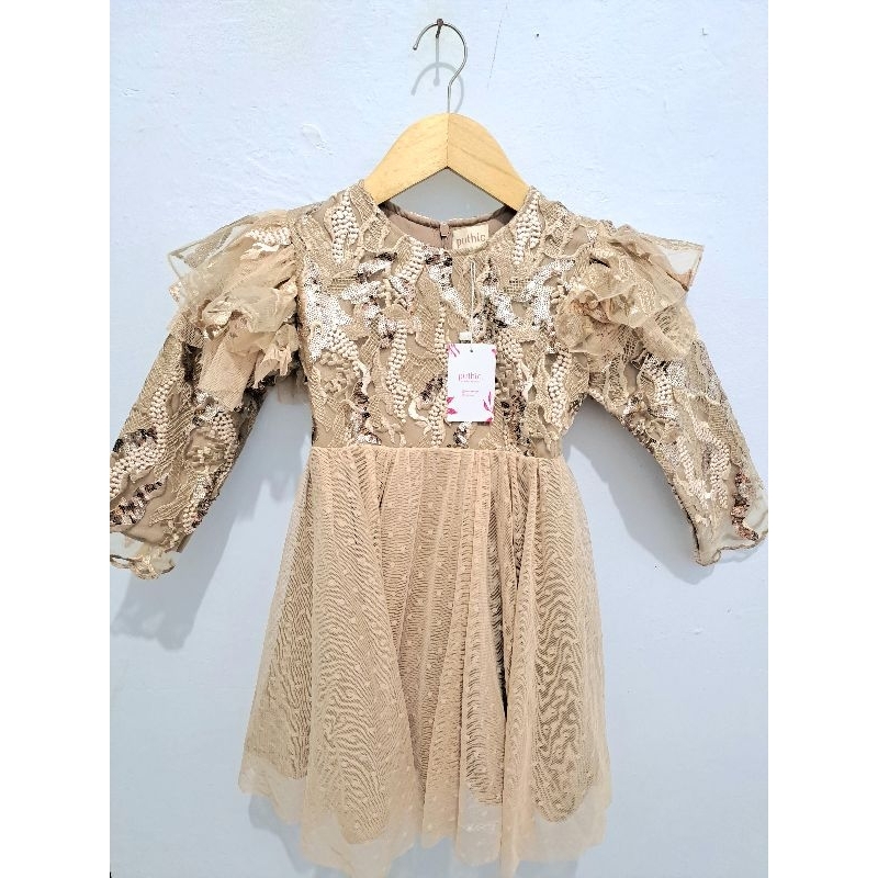 Dress anak premium baru/brokat/by puthic/2-3tahun/gamis