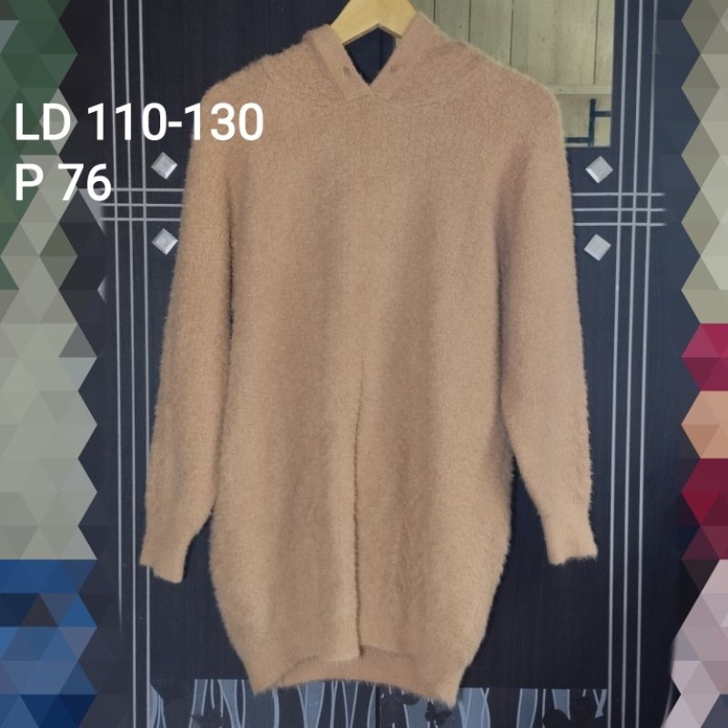 THRIFT FUZZY HOODIE TEBAL