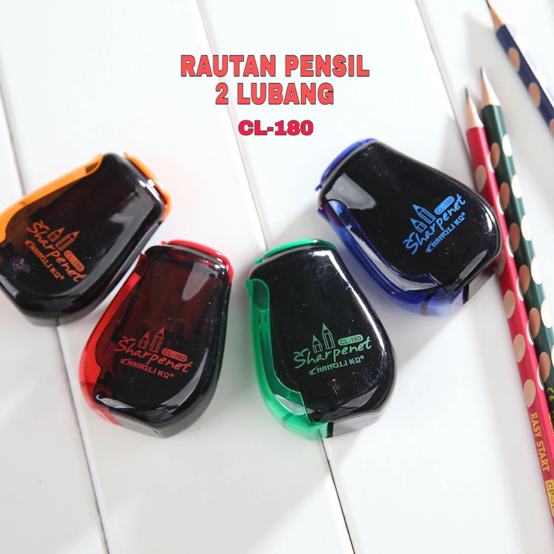 

HD Serutan Pensil 2 Lubang/Pencil Sharpener/Peruncing Pensil/Rautan