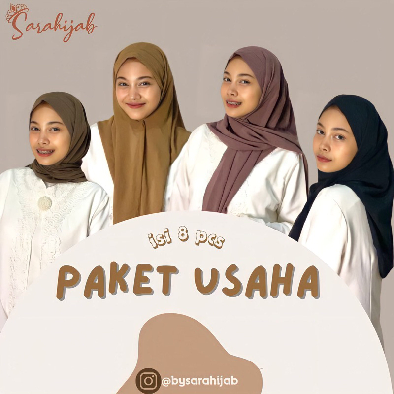 Paket usaha tanpa label | Hijab Segi Empat Instan Malay Ceruty Premium
