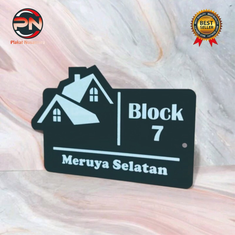 akrilik custom nomor rumah | blok nomor rumah | custom nomor rumah