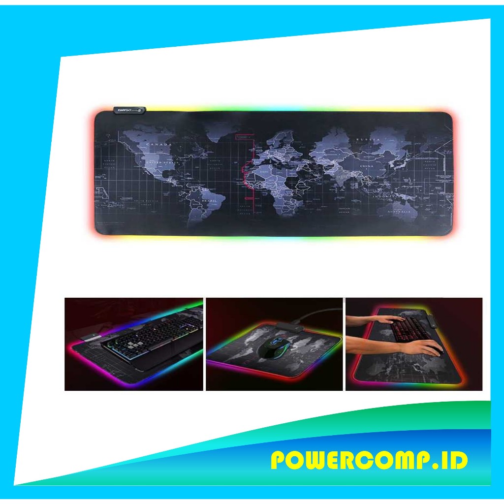 RGB Gaming Mouse Pad Large Old World Map Anti-Slip Rubber Mouse Pad Computer Desk Pad Keyboard Pad L