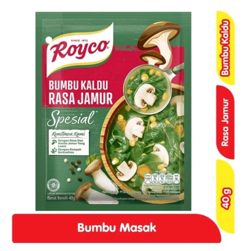 

ROYCO BUMBU KALDU JAMUR / AYAM PENYEDAP RASA 40G