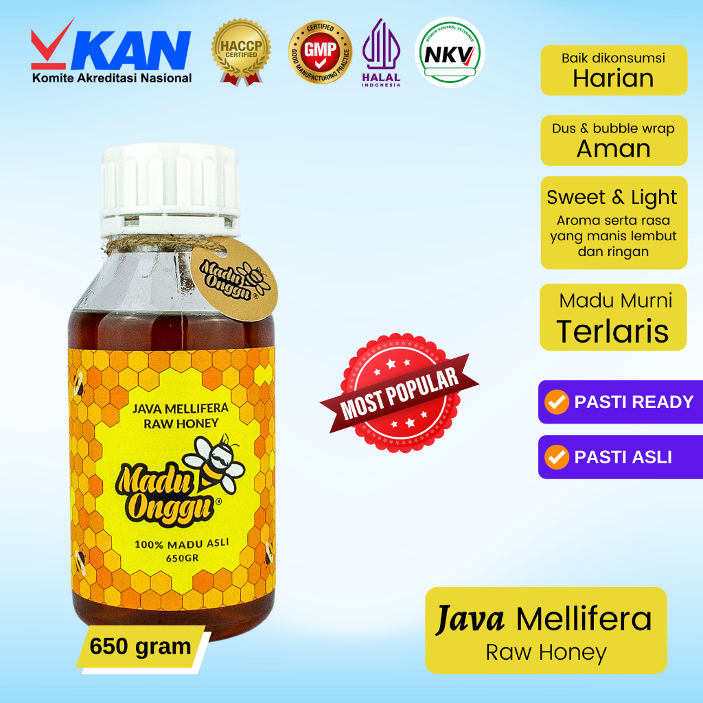 

MADU ONGGU - Java Mellifera Raw Honey 650 gram (Madu Asli Bukan Sirupan)