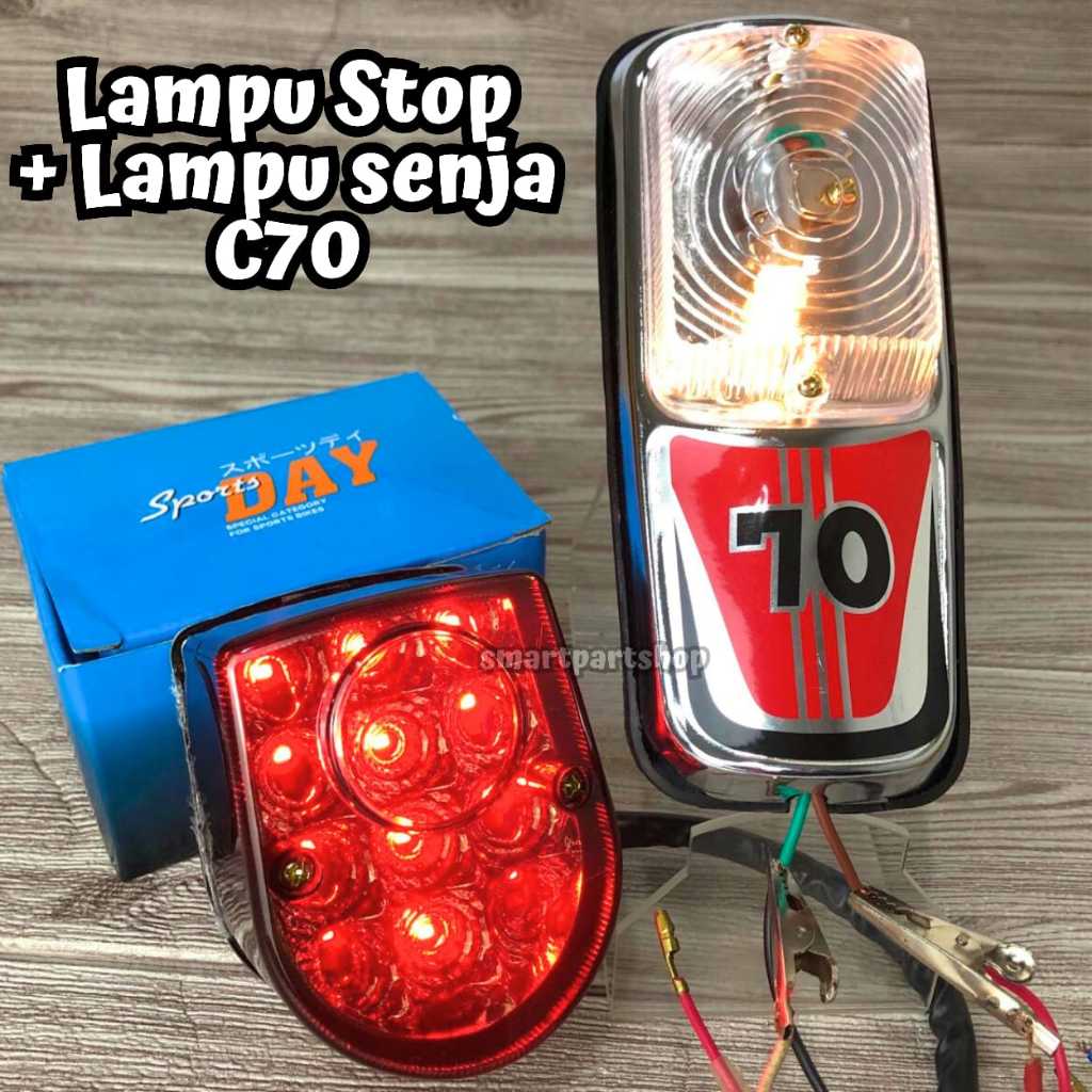 LAMPU STOP C70 LAMPU SENJA C70 STOPLAMP SET LAMPU SENJA C70 C90 C50