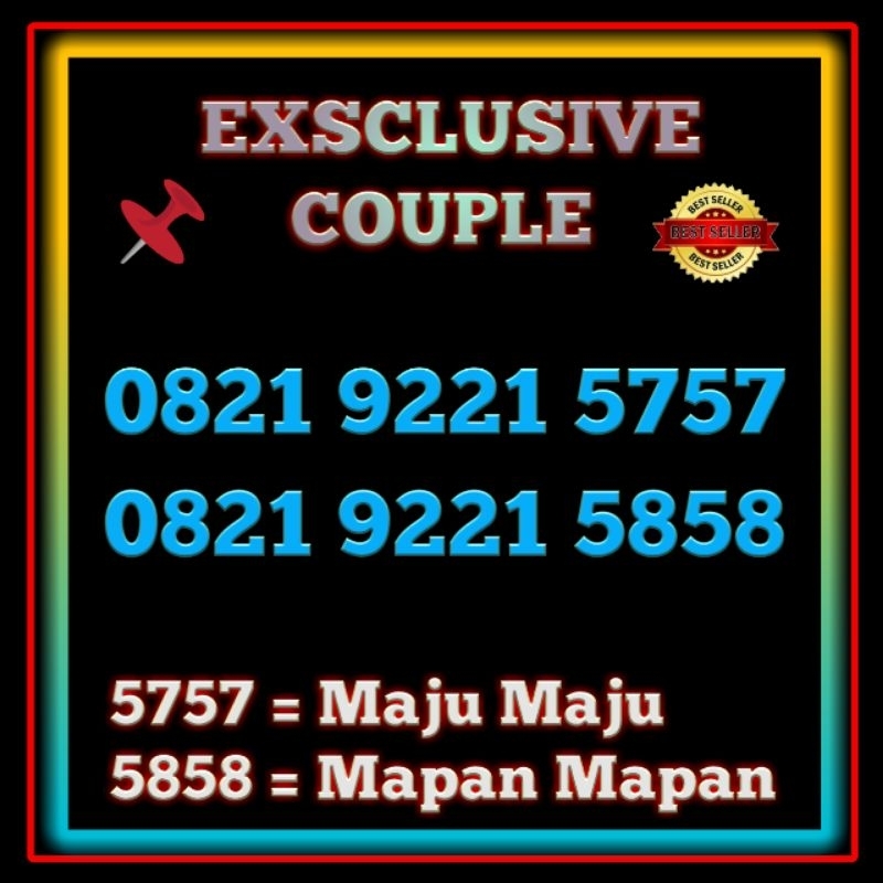 Nomor Cantik Couple Hoki spesial 5757 5858 Telkomsel simPATI exsclusive berkualitas