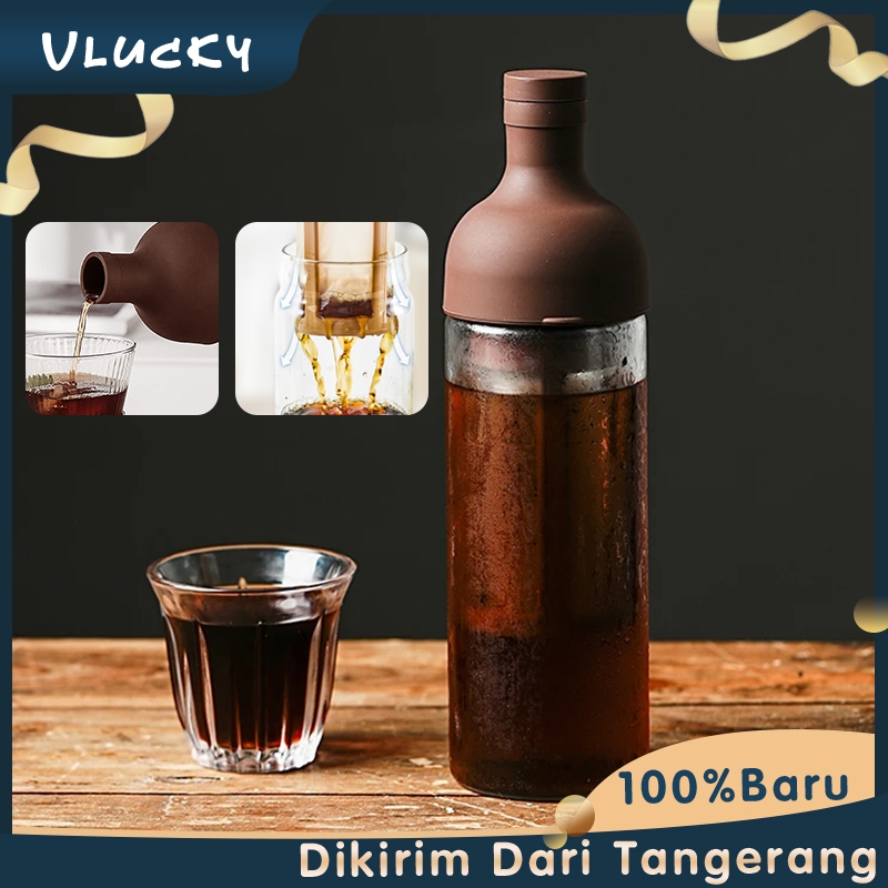Cold Brew Filter Coffee Tea Bottle Filter Kopi Teh Kaca Bottle Tea Infuser Botol