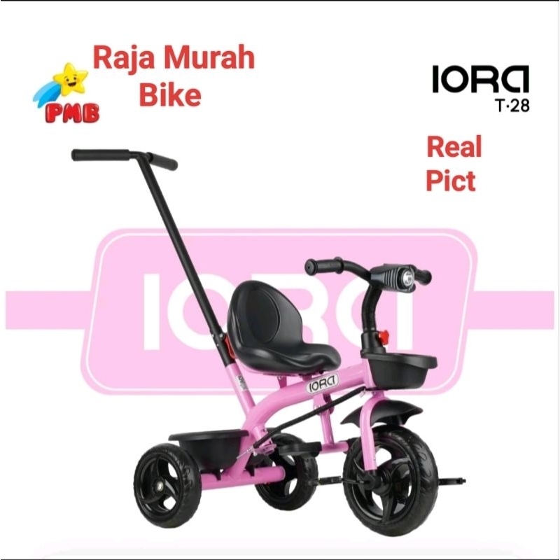 Sepeda Anak Roda Tiga Iora T28 PMB Sepeda Roda Tiga Dorong Iora T28 Sepeda Roda Tiga PMB Iora