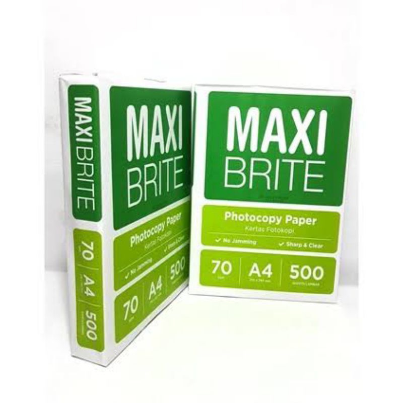 

KERTAS HVS MAXI BRITE A4 70GSM || KERTAS PRINT || KERTAS FOTOCOPY || KERTAS SEHARI-HARI || ATK
