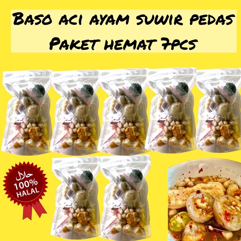 

PAKET HEMAT BASO ACI AYAM SUWIR 7pcs / BASO ACI HEMAT AYAM