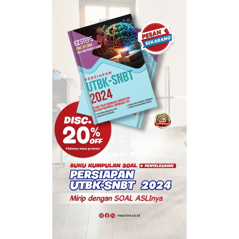 

Buku SOALdan Penyelesaian SNBT Neutron Mirip SOAL asli
